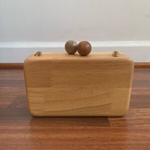 Wooden Clutch Magnetic Closure -no strap 7.25”x4.5”x2.25” Accessory